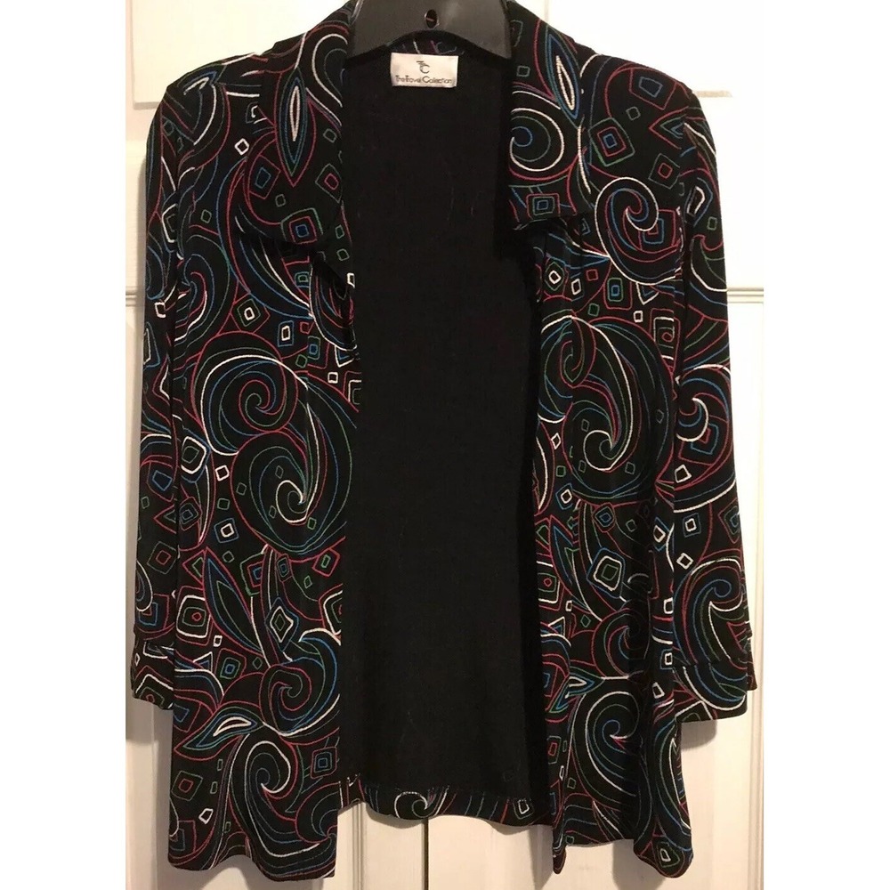 The Travel Collection s open slinky cardigan black white red green blue